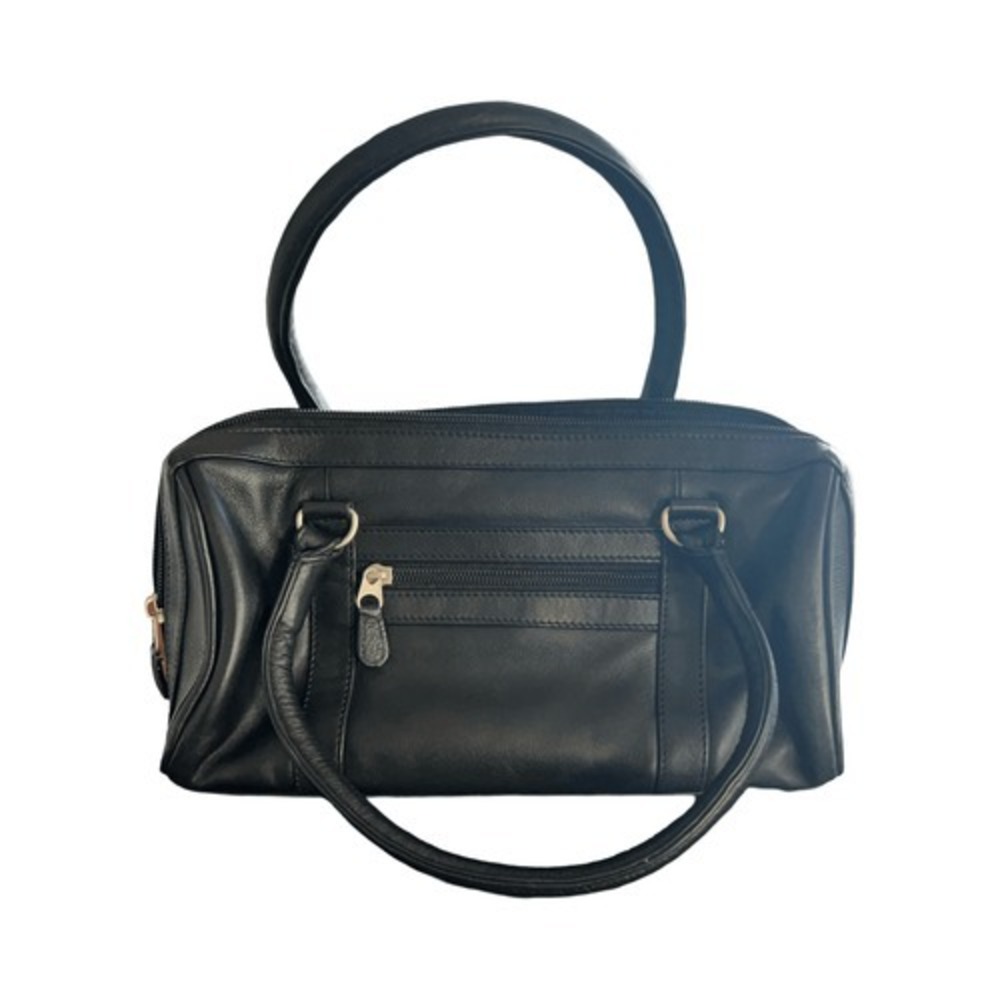 Ili Stylish Black Leather Bag